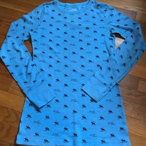 Waffle PINK VS blue moose long sleeve
